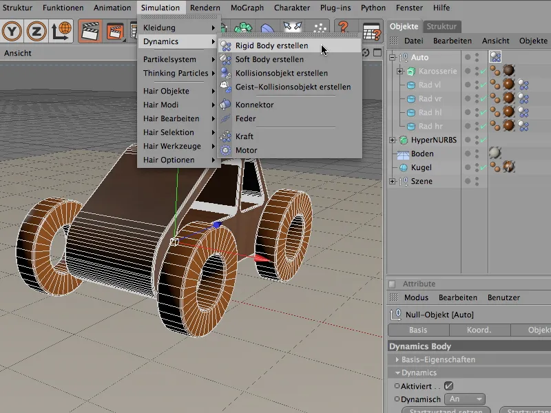 Neu in Release 12 - Motoren und Konnektoren - Offroadeinlage mit dem Holzauto