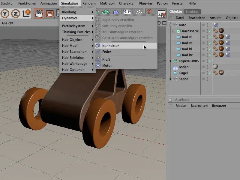 Neu in Release 12 - Motoren und Konnektoren - Offroadeinlage mit dem Holzauto