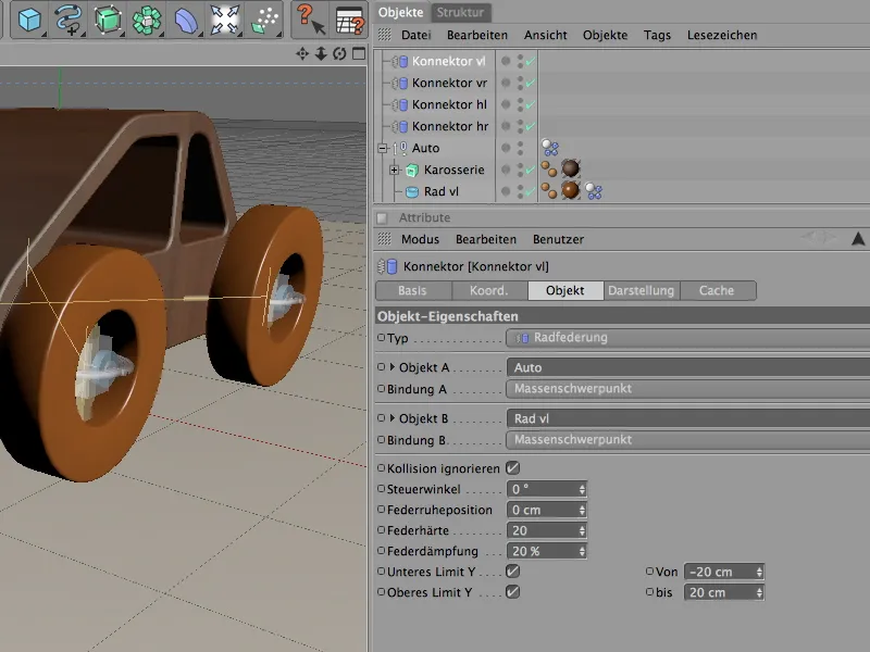 Neu in Release 12 - Motoren und Konnektoren - Offroadeinlage mit dem Holzauto