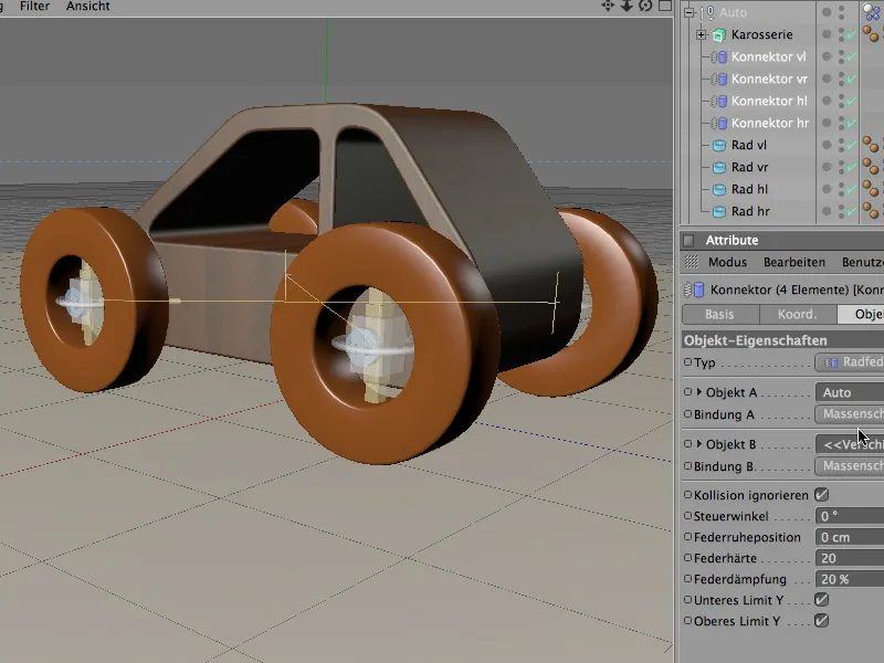 Neu in Release 12 - Motoren und Konnektoren - Offroadeinlage mit dem Holzauto