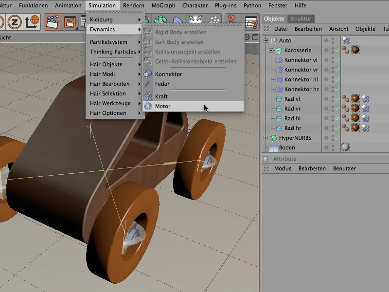 Neu in Release 12 - Motoren und Konnektoren - Offroadeinlage mit dem Holzauto