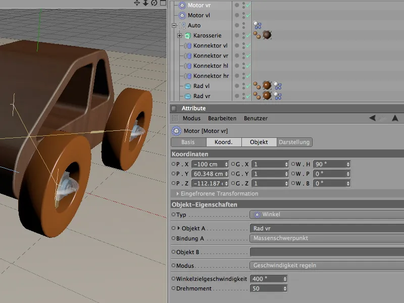 Neu in Release 12 - Motoren und Konnektoren - Offroadeinlage mit dem Holzauto