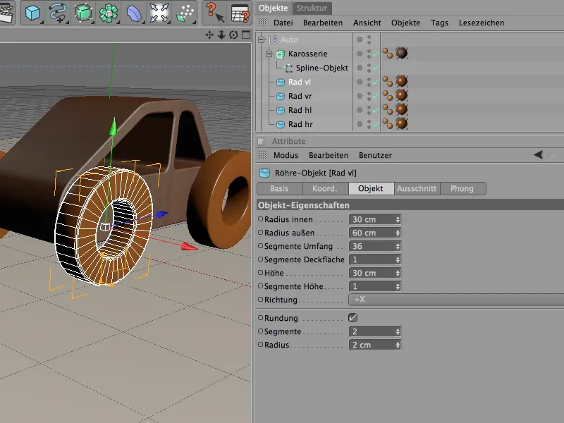 Neu in Release 12 - Motoren und Konnektoren - Offroadeinlage mit dem Holzauto