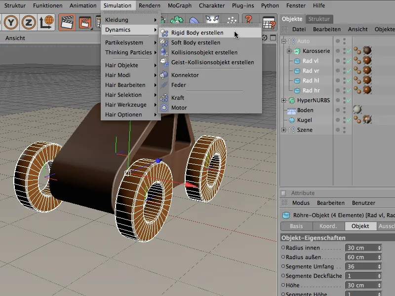 Neu in Release 12 - Motoren und Konnektoren - Offroadeinlage mit dem Holzauto