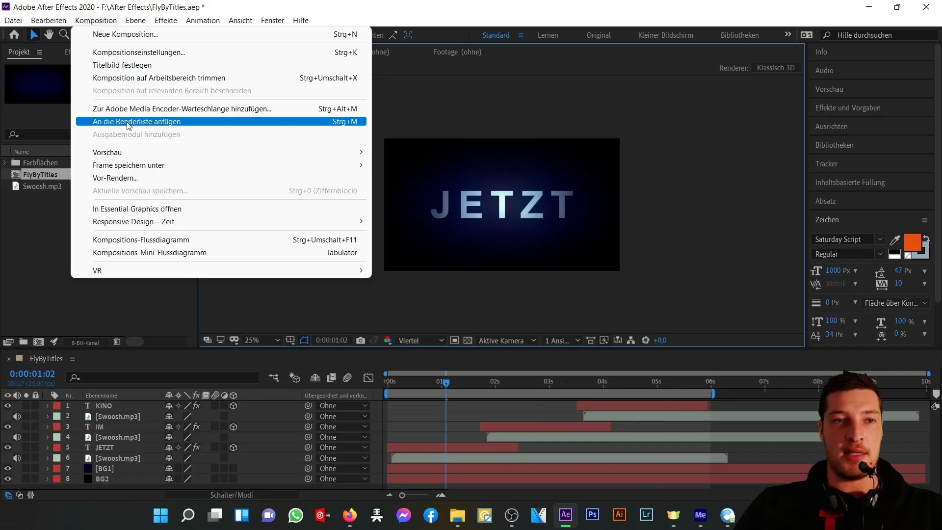 Efektivní export videí v programu After Effects