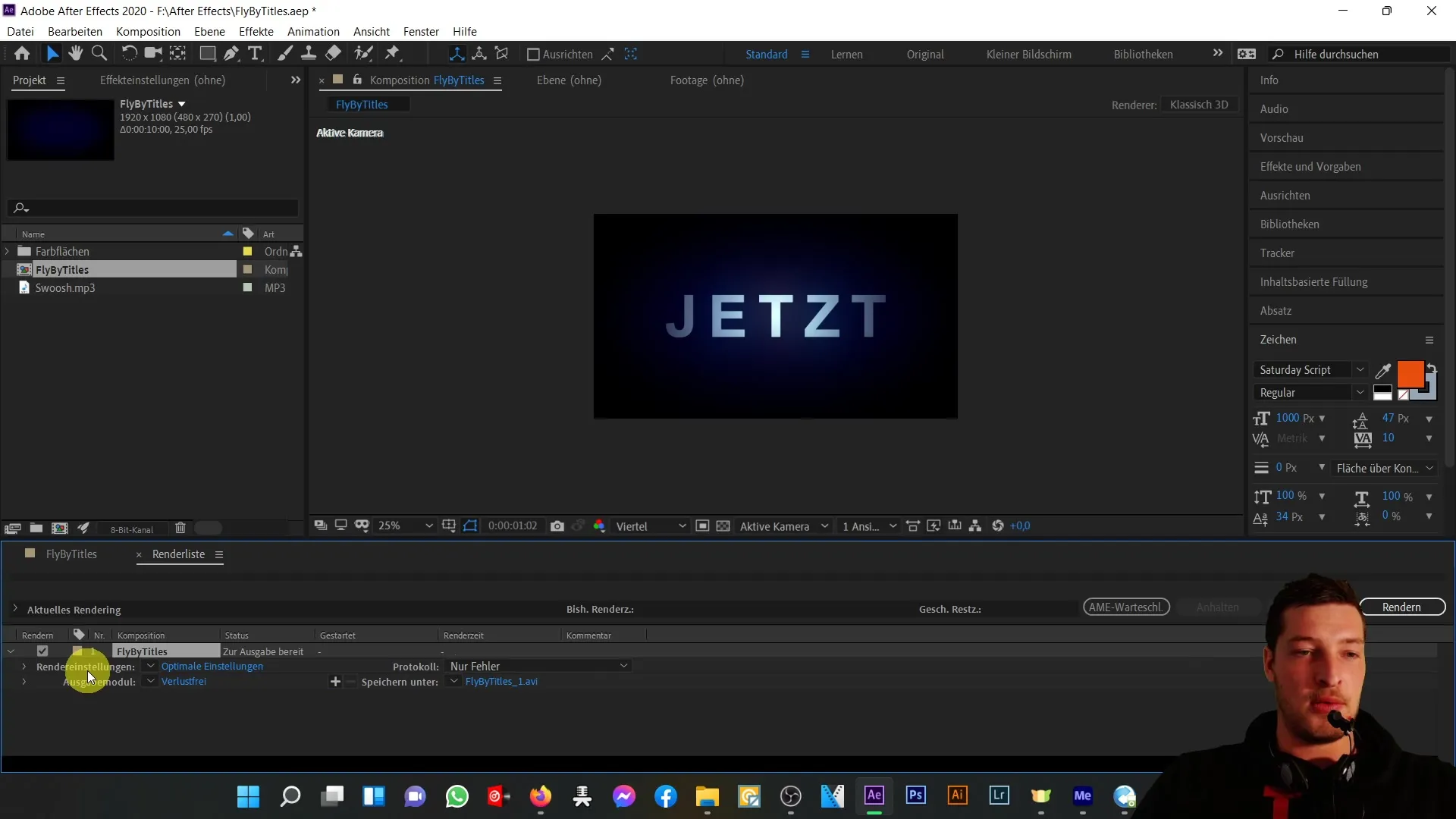 Efektivní exportování videí v programu After Effects