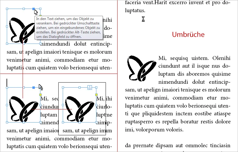 Opret initialer i InDesign.