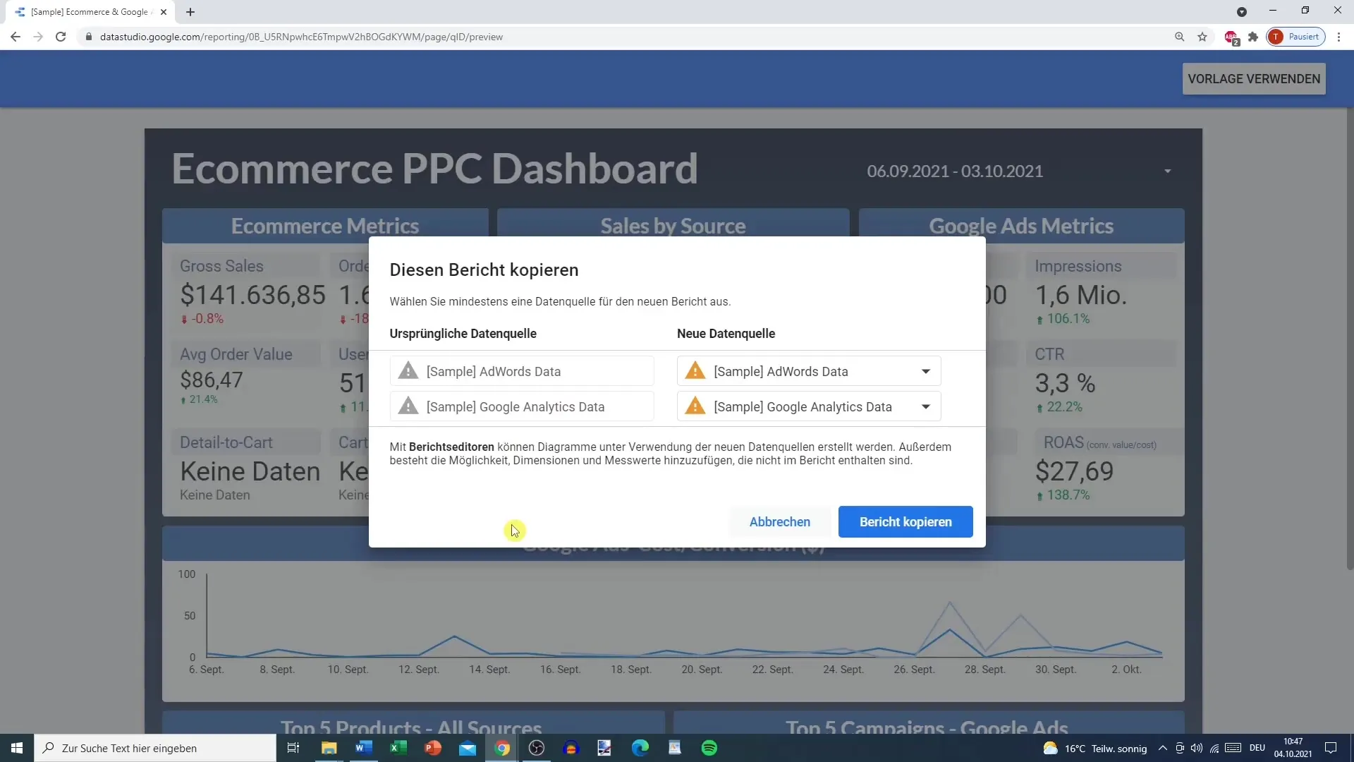 Utiliser efficacement les modèles dans Google Data Studio