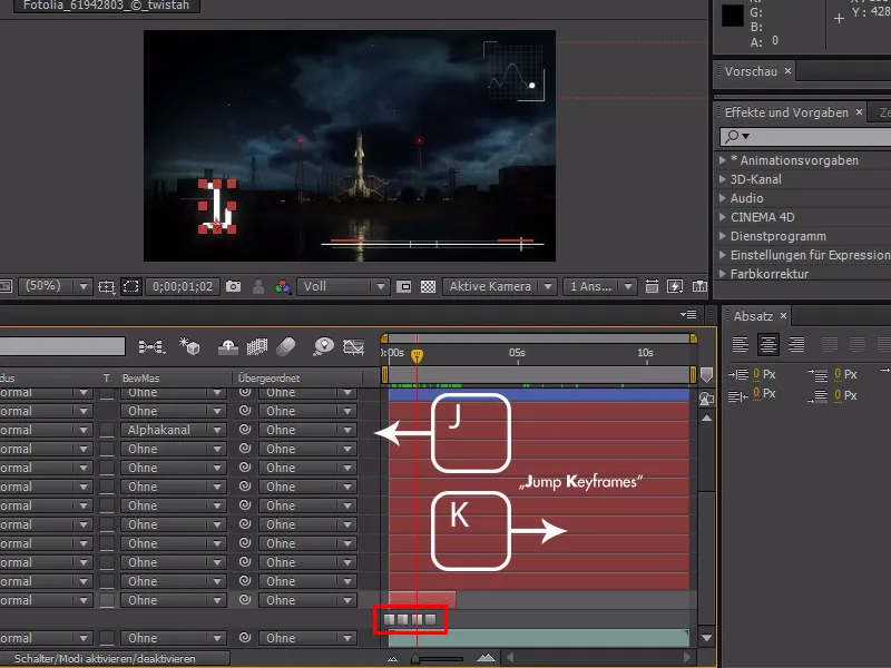 Tips en trucs voor de workflow in After Effects: Navigeren in de tijdbalk.