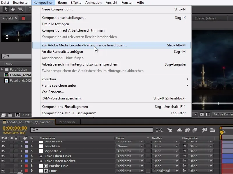 Tipps und Tricks zum Workflow in After Effects: Rendern im Media Encoder