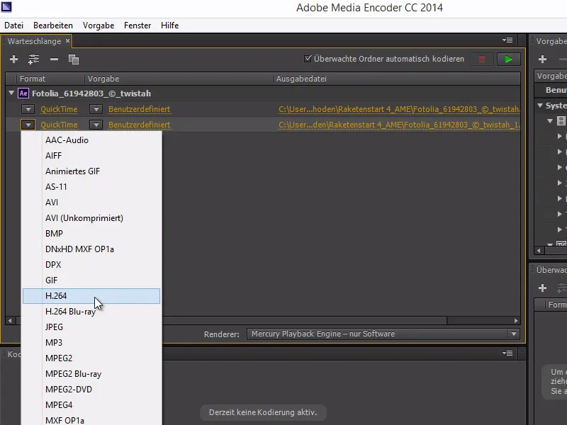 Dicas e truques para o fluxo de trabalho no After Effects: renderizar no Media Encoder.