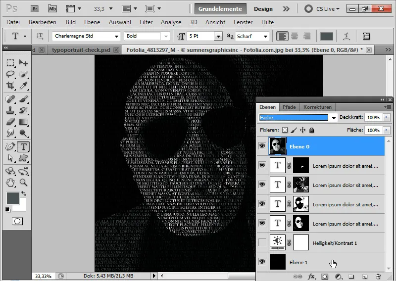 Typoporträteffekt erstellen