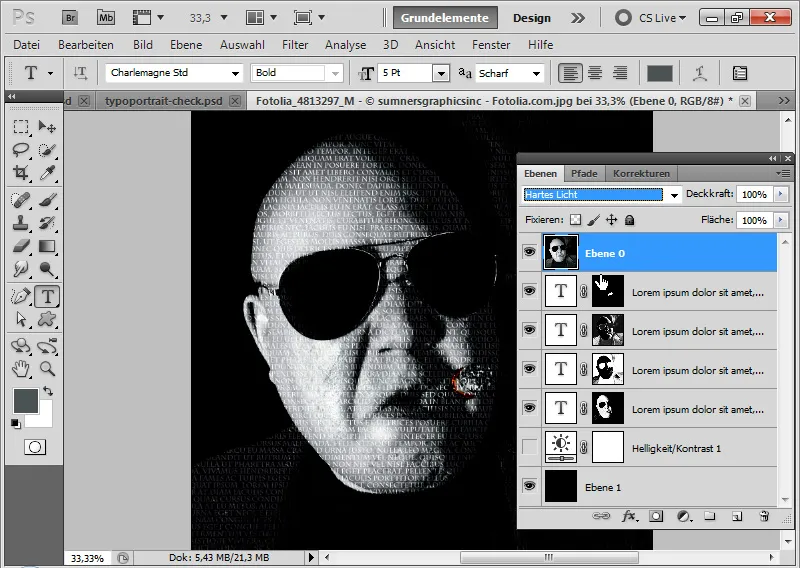 Typoporträteffekt erstellen