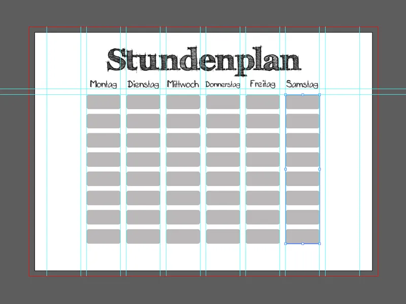 Illustrator'da ders programı oluşturmak