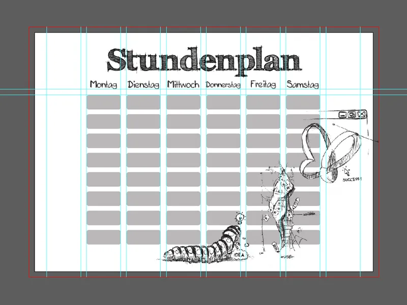 Membuat jadwal pelajaran di Illustrator