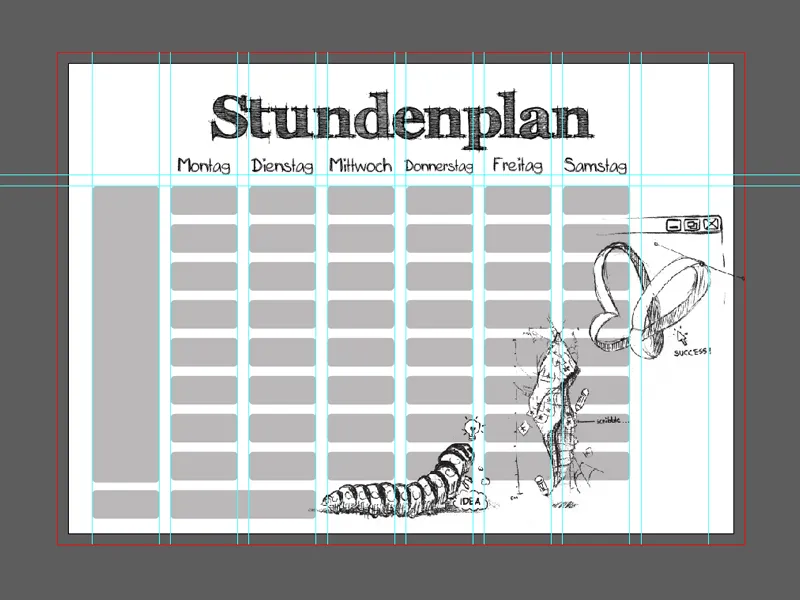 Illustrator'da ders programı oluşturmak.