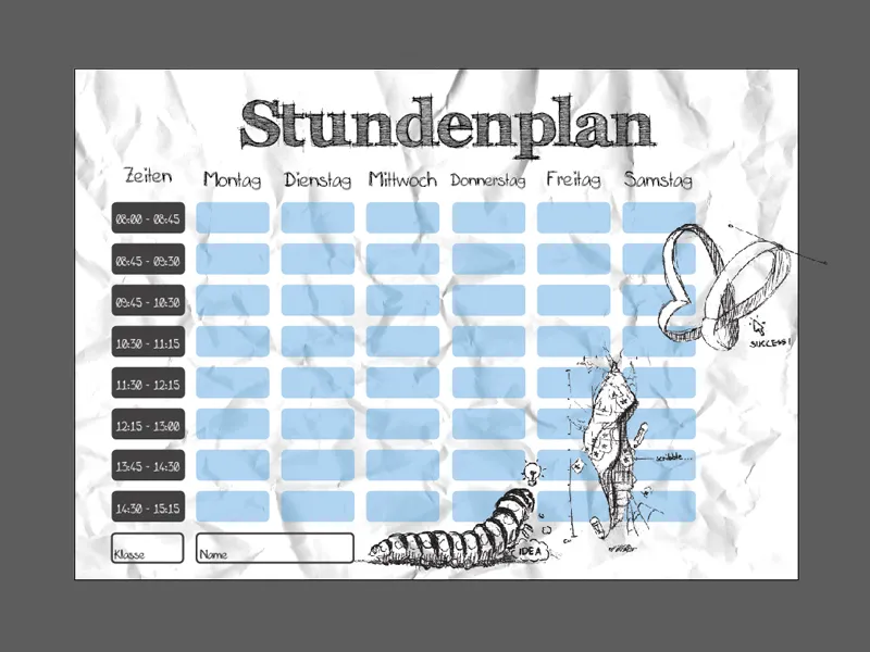 Membuat jadwal pelajaran di Illustrator