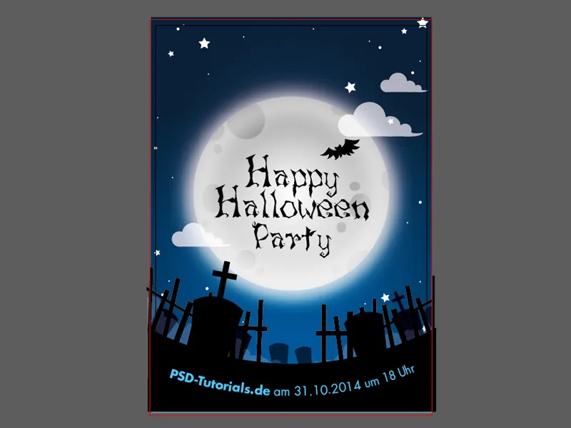 Create a Halloween invitation card - for beginners