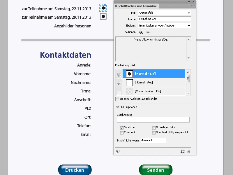 Tworzenie interaktywnych formularzy w programie InDesign