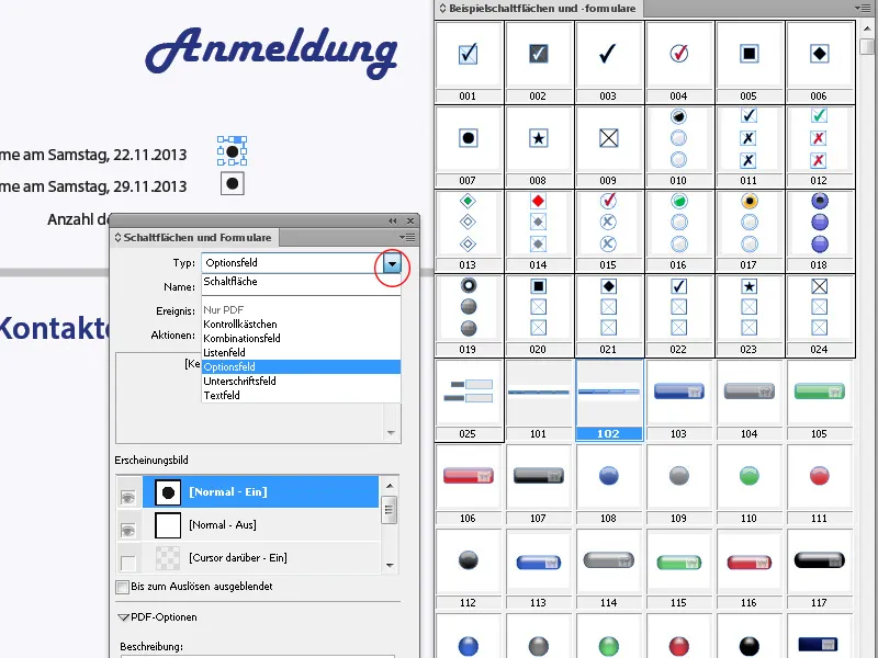 Tworzenie interaktywnych formularzy w programie InDesign