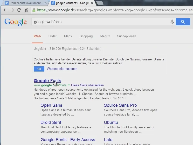 Google Webfonts in InDesign nutzen