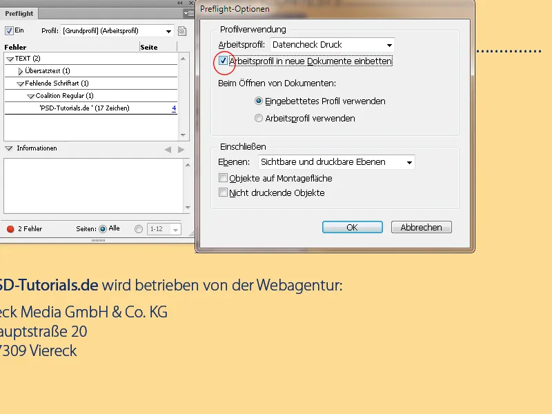 Kontrol listesi, bağlantılı yazı tipleri ve görüntüleri kontrol etmek, renkleri kontrol etmek, InDesign'de belgeyi paketlemek