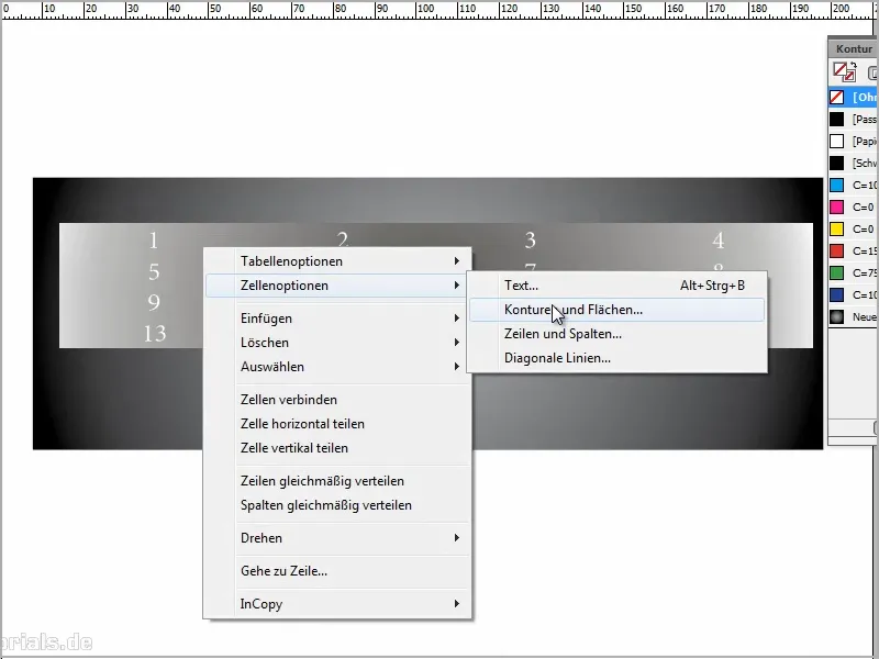 Porady i tricki dotyczące Adobe InDesign: Tworzenie transparentnych kontur w tabelach