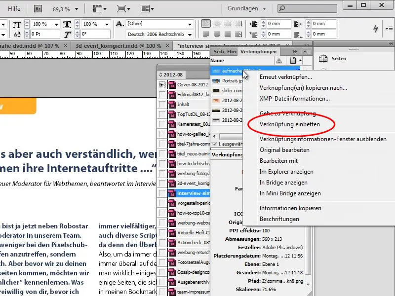 Magazin in Adobe InDesign erstellen - Das Commag - Teil 01