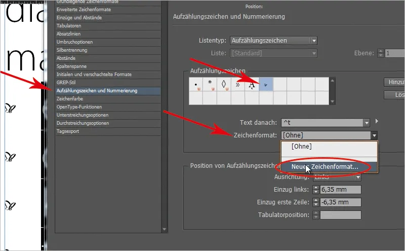 Ustvarjanje individualnih oznak za naštevanje s pomočjo IndyFont-a.