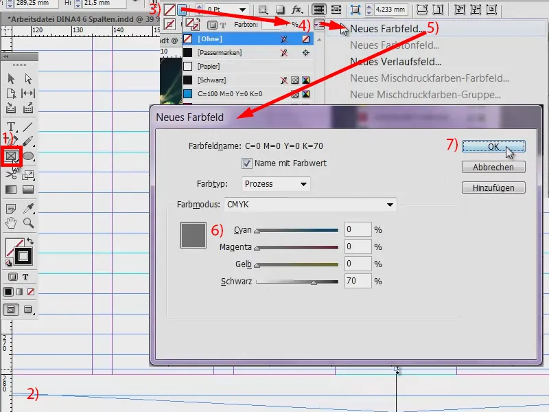 Desenvolver grades de layout no InDesign.