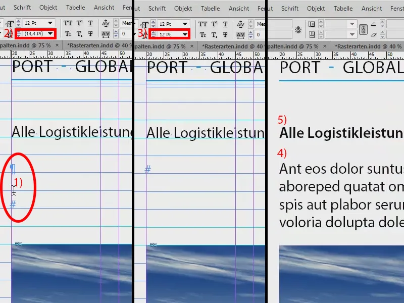 Suunnitteluruudukon luominen InDesign-ohjelmassa