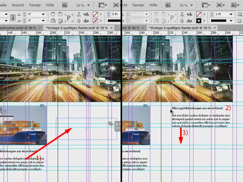 Vytvoření mřížky v programu InDesign