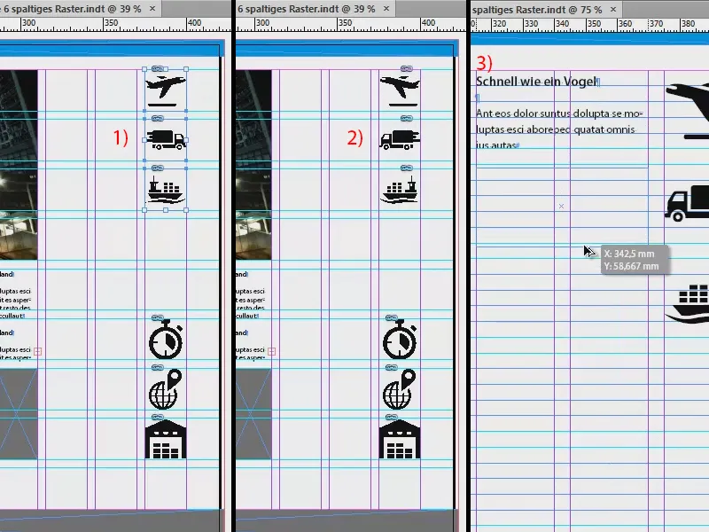 Desenvolver grades de layout no InDesign.