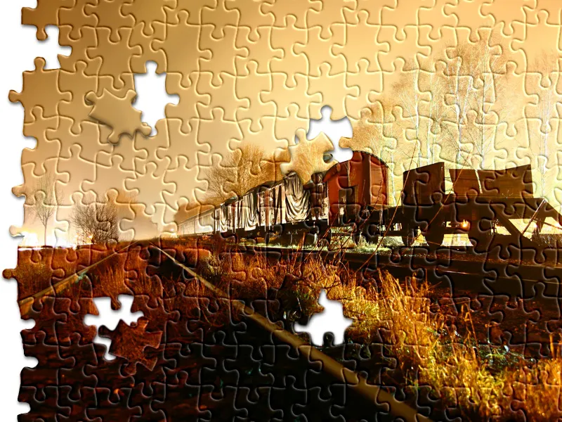 Puzzle dalla foto con pezzi di puzzle rimossi in due varianti