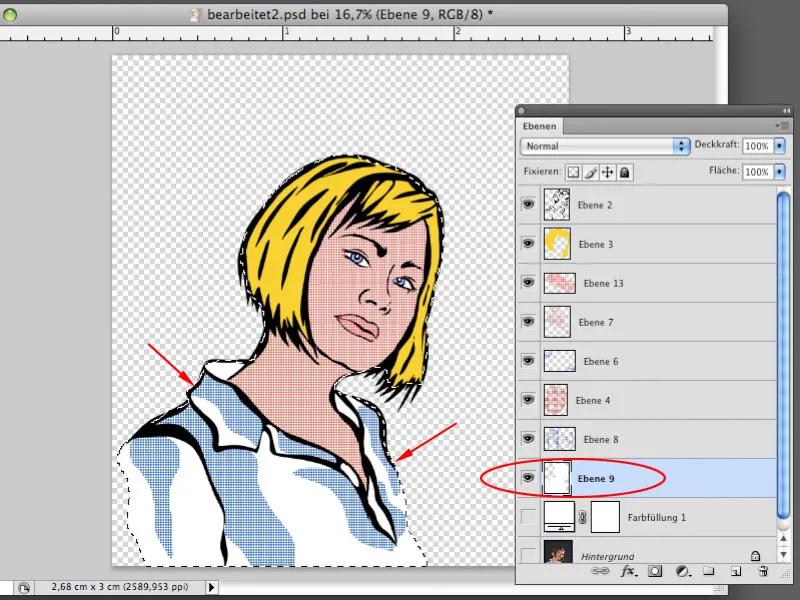 Retrato ao estilo de Roy Lichtenstein