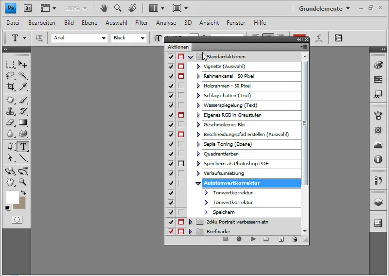 Aktionen in Photoshop verwenden