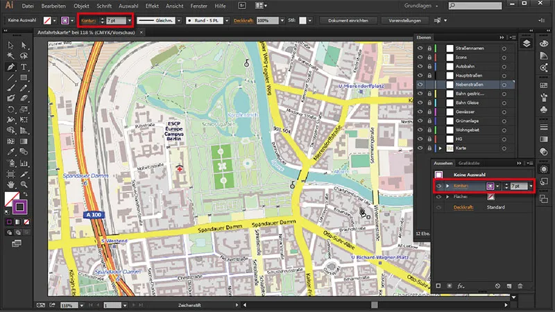 Cartography (Drawing route maps) with Illustrator - Part 1