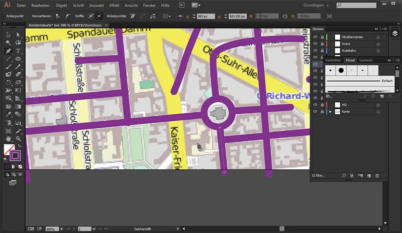 Cartography (creating route maps) with Illustrator - Part 1