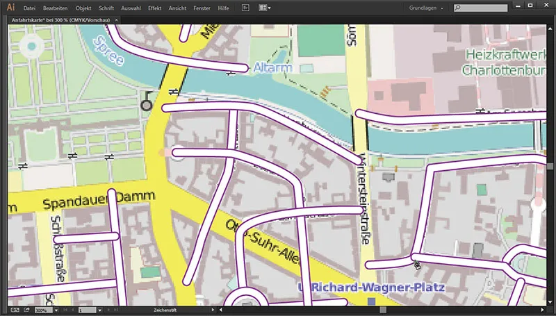 Cartography (drawing route maps) with Illustrator - Part 1