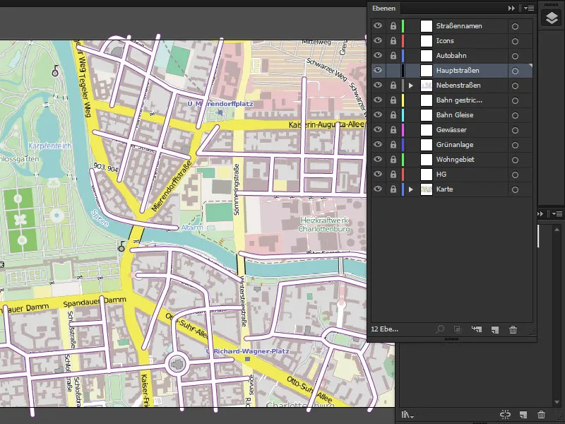 Cartography (drawing direction maps) with Illustrator - Part 2