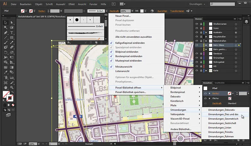 Cartography (illustrating directions maps) with Illustrator - Part 2