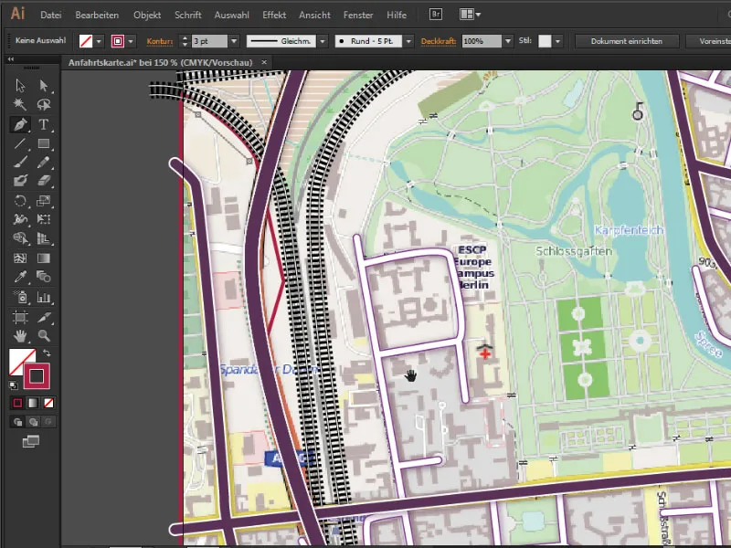 Cartography (Drawing directions maps) with Illustrator - Part 3