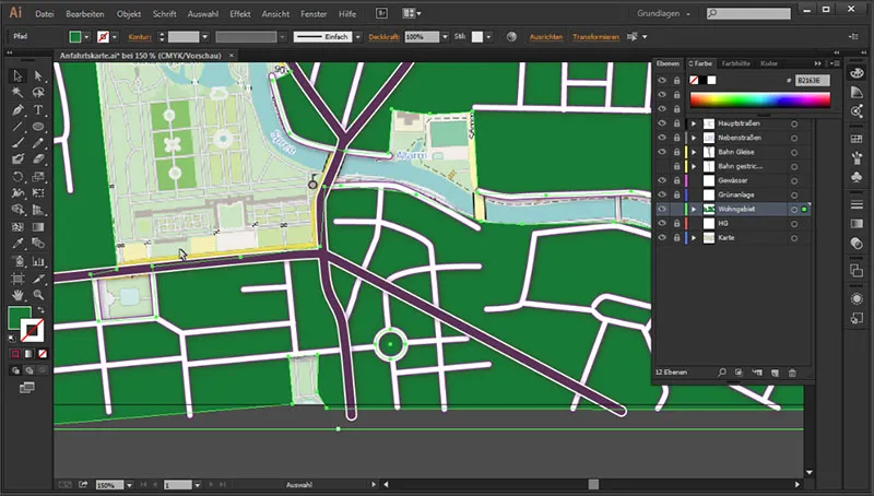 Cartography (creating route maps) with Illustrator - Part 3