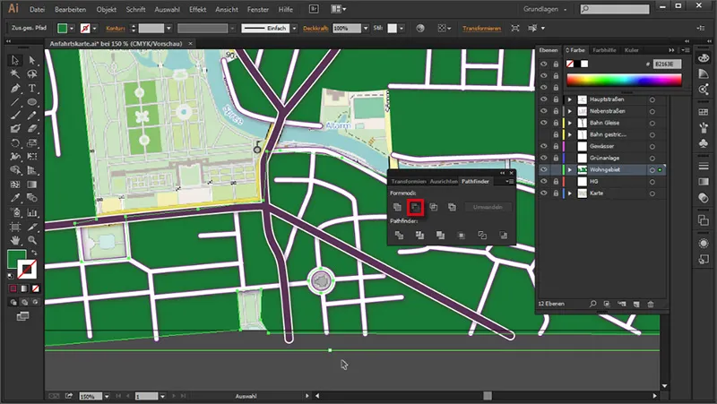 Cartography (drawing directions maps) with Illustrator - Part 3