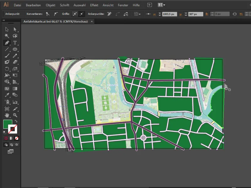 Cartography (Drawing directional maps) with Illustrator - Part 3