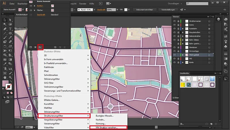 Cartography (Drawing directions maps) with Illustrator - Part 3