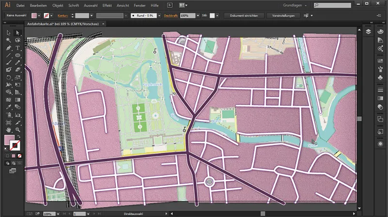 Cartography (drawing direction maps) with Illustrator - Part 3