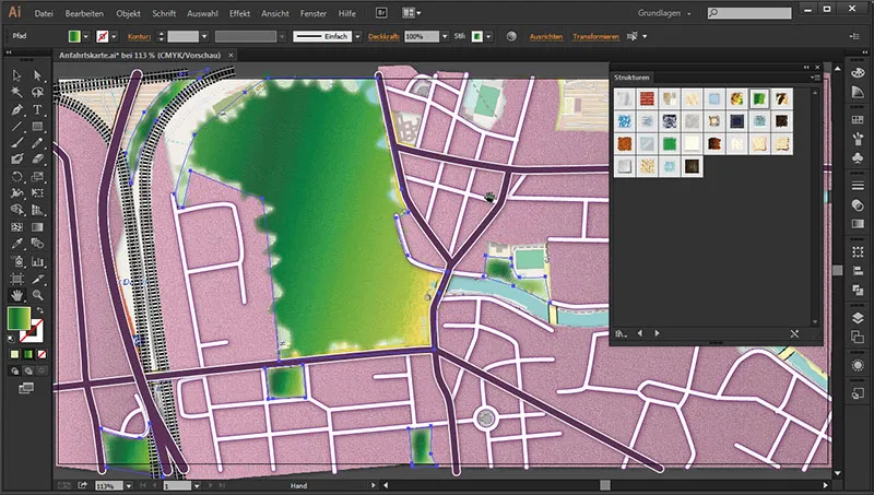 Cartography (Creating direction maps) with Illustrator - Part 4