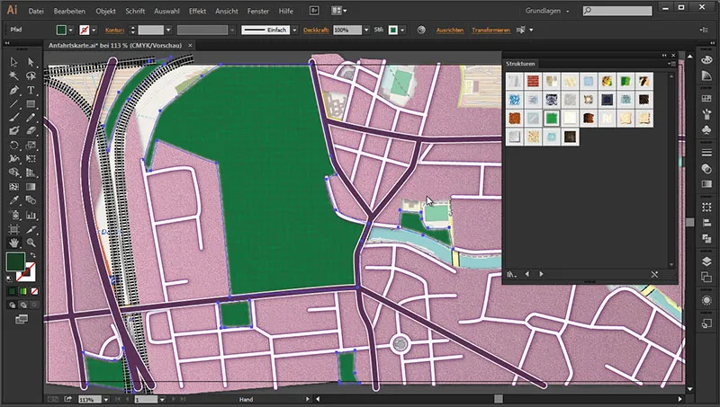 Cartography (drawing route maps) with Illustrator - Part 4