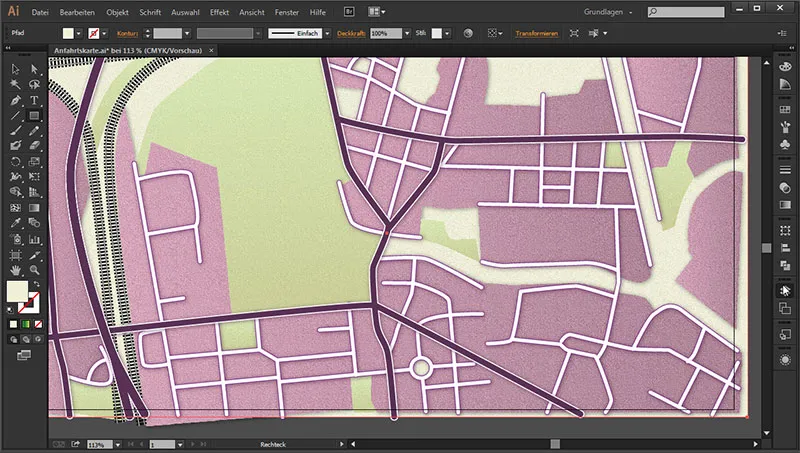 Cartography (Drawing directions maps) with Illustrator - Part 4